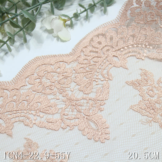 freedombeauty|Skin Tone Single-Sided French Classical Pattern Embroidery Lace Trim Curtain Sofa Cushion Lace Trim DIY Accessories