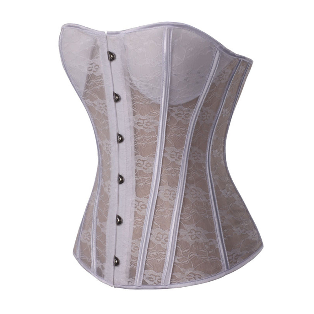 Freedombeauty | Summer Mesh Waist Court Corset, Chest Support Shapewear Belly Corset Lace