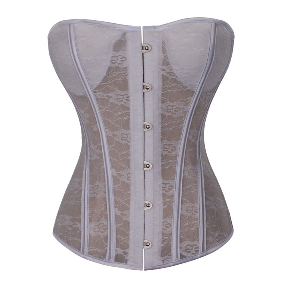 Freedombeauty | Summer Mesh Waist Court Corset, Chest Support Shapewear Belly Corset Lace