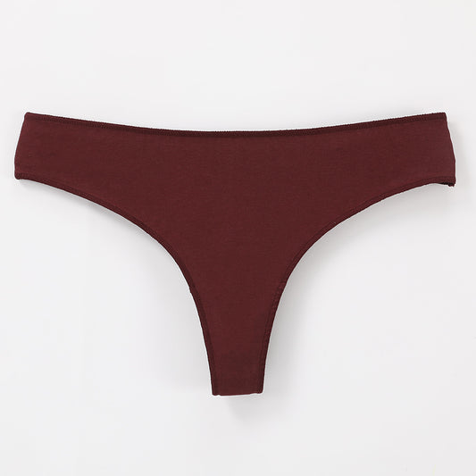 Freedombeauty | Women's Cotton Underwear European and American T-Back Sexy Low Waist Invisible Briefs in Stock