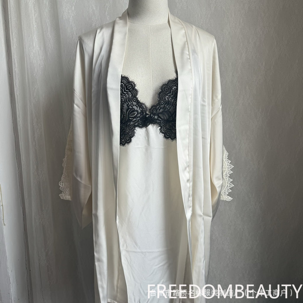 FREEDOMBEAUTY | 7007 matching nightgown, universal, with 7001 dressing gown bathrobe