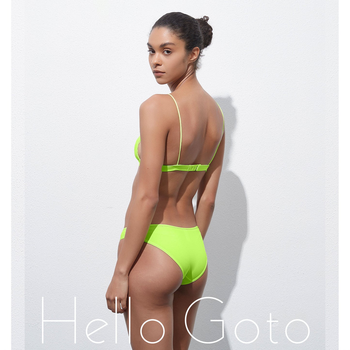 FREEDOMBEAUTY | 810 European and American sexy triangle cup summer doba saddle quick-drying swimsuit bikini small chest French back bra