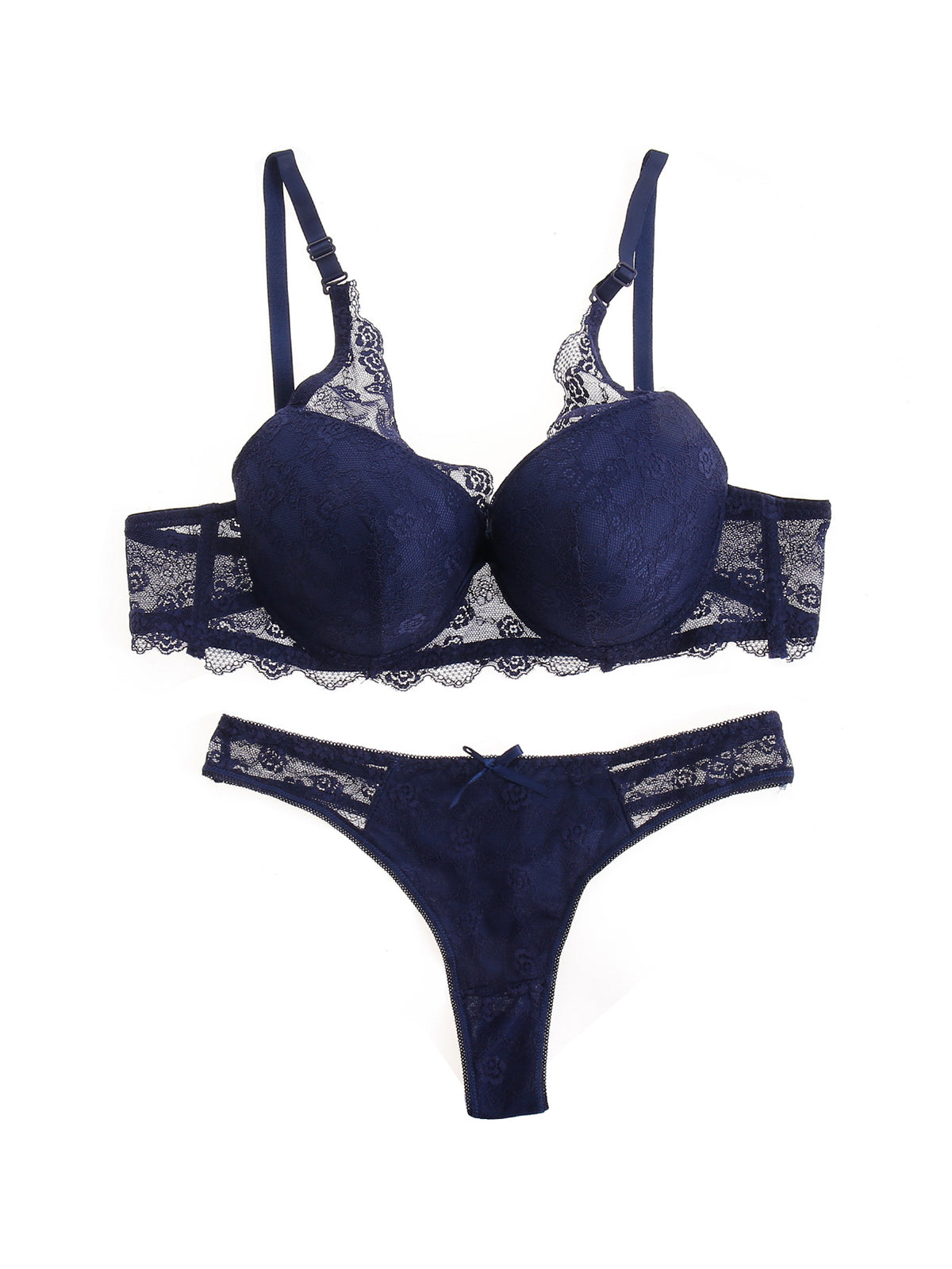 FREEDOMBEAUTY | Lace bra set underwear underwear cross-border black chest large anti-sagging gathering top support thin strapless