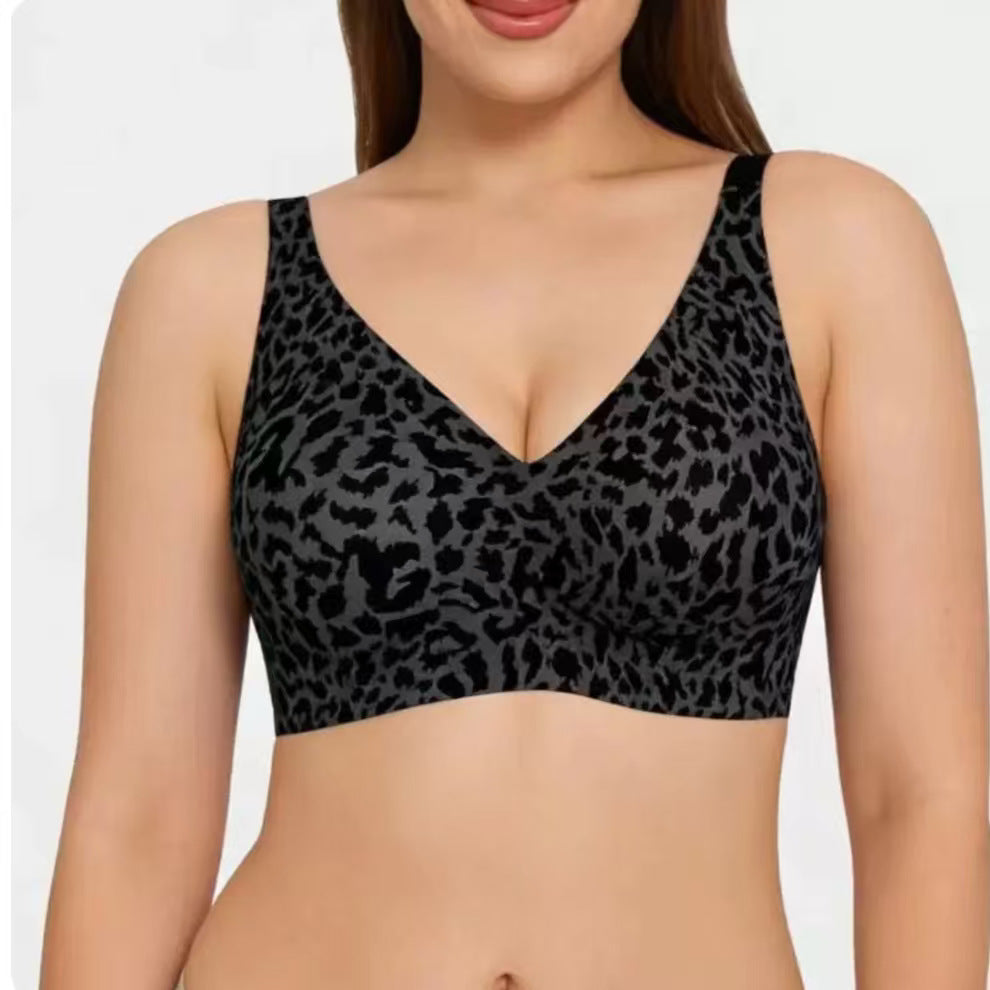 FREEDOMBEAUTY | Export Soft Support Large Bust Bra for Women, Seamless, Thin, Wireless, Push-Up Comfortable Full-Size Girl Jelly Bra