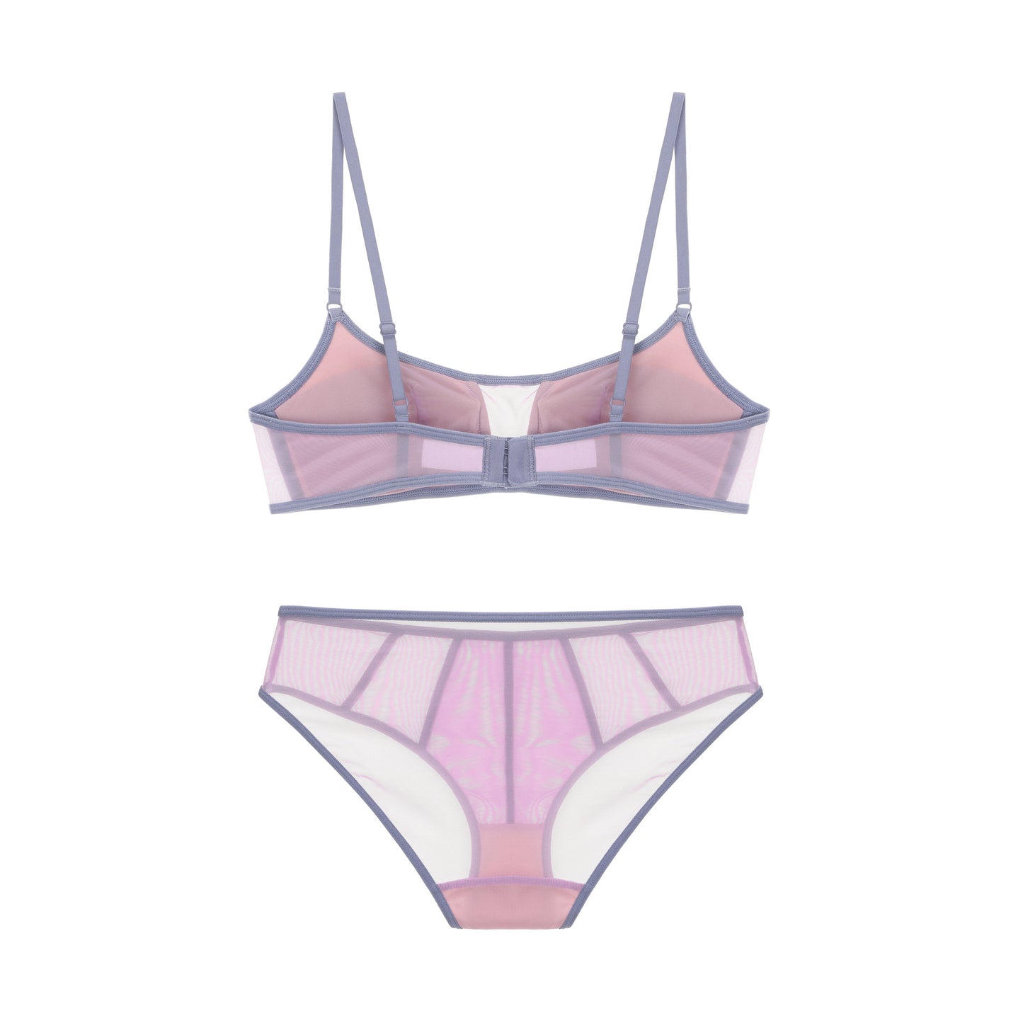 FREEDOMBEAUTY | Summer breathable contrasting mesh girls' underwear thin steel rim with chest pad anti-light comfortable bra wholesale