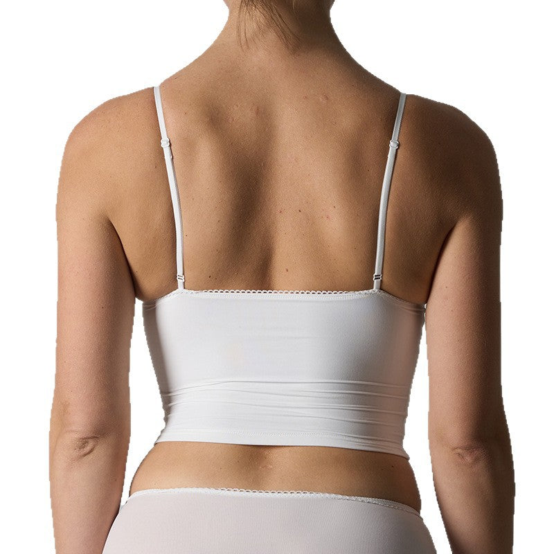 FREEDOMBEAUTY | fits everybody setV neck chest padded short nude lace women's vest