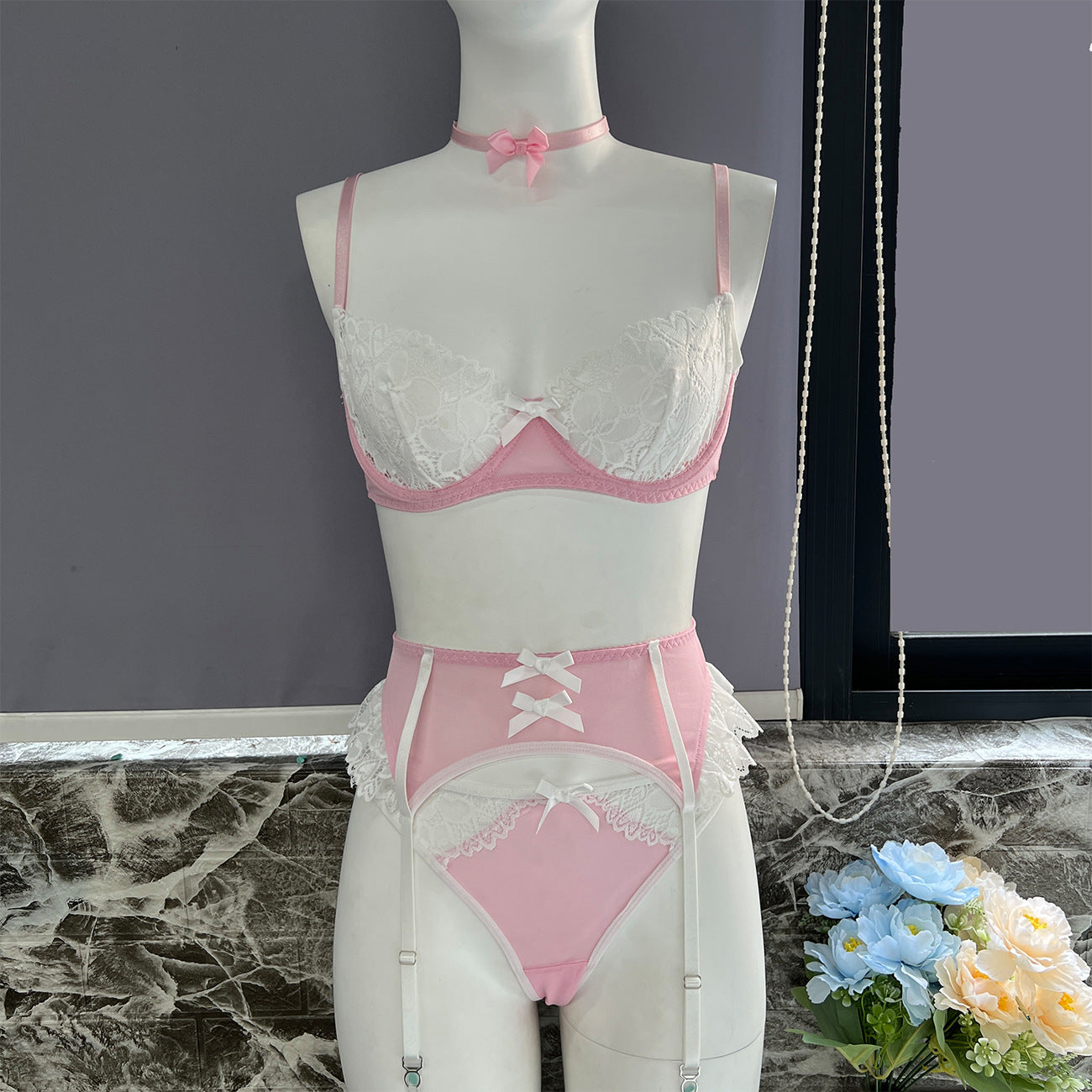 freedombeauty|Sexy lingerie sexy hollow skirt kit lingerie