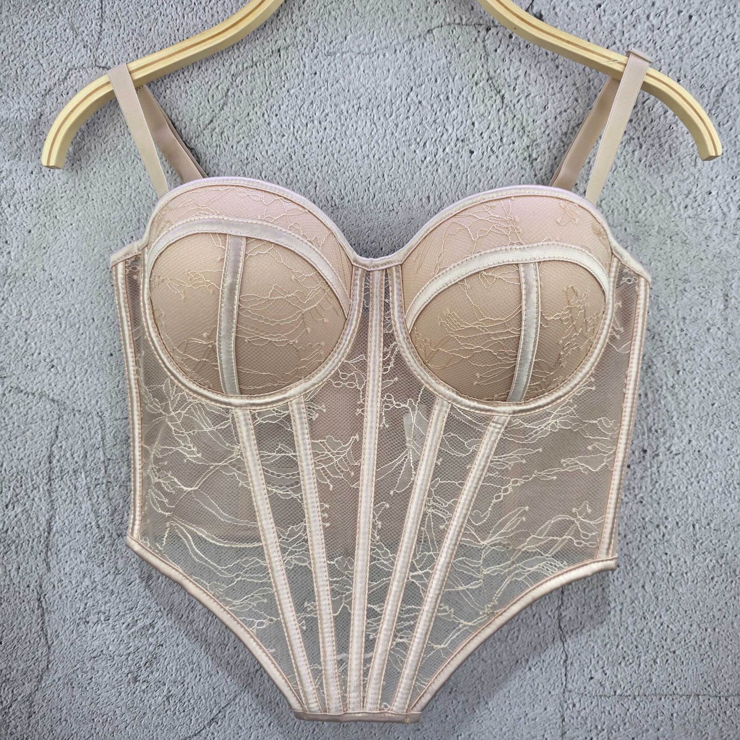 FREEDOMBEAUTY | Lace Sling Vest with Chest Pad Women's Exterior Pure Sexy Skinny Bottom Top Summer