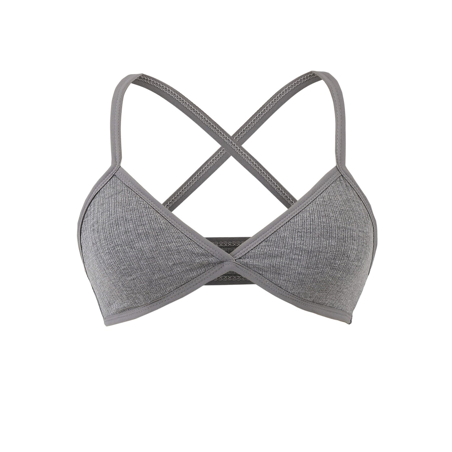 FREEDOMBEAUTY | Bust Pad Removable Triangle Cup Bra 2025 Sexy Comfortable French Bra Small Suspender Summer