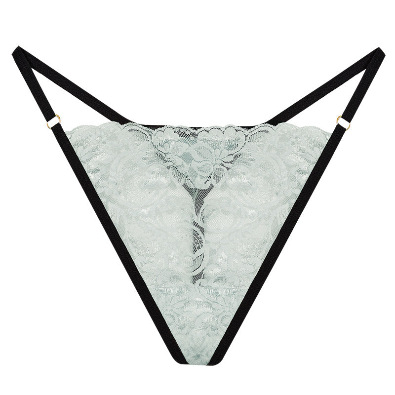 FREEDOMBEAUTY | 2025 New European and American sexy one-piece bikini classic thong T-pants women, lace thong daily wear