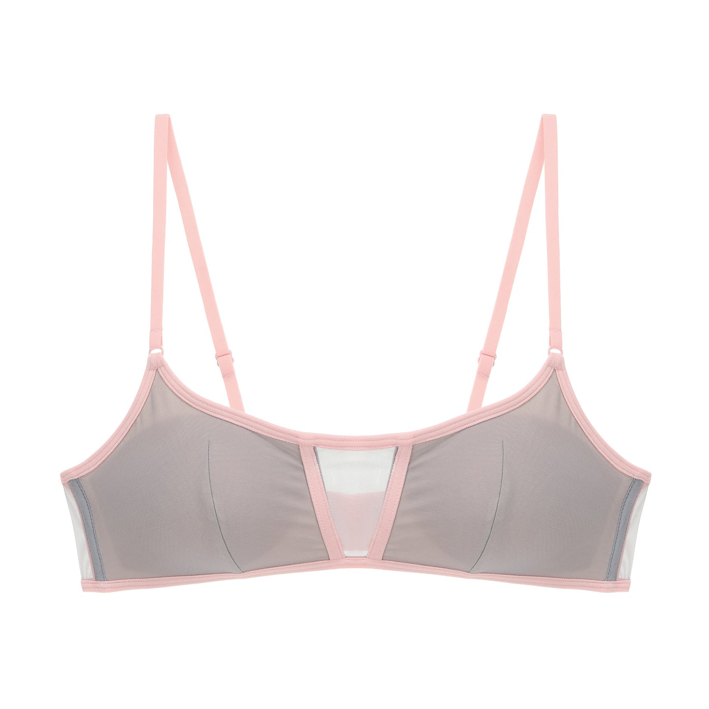 FREEDOMBEAUTY | Summer breathable contrasting mesh girls' underwear thin steel rim with chest pad anti-light comfortable bra wholesale