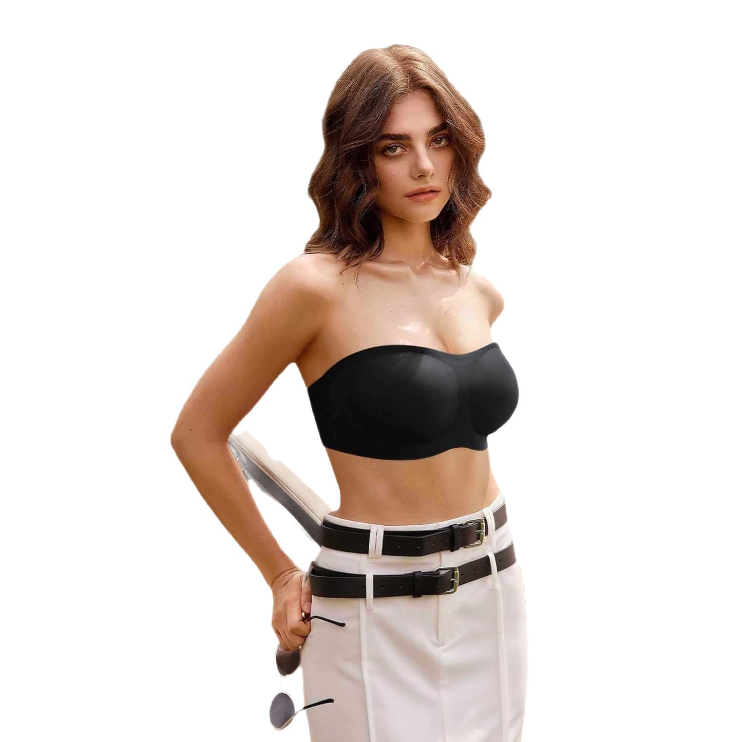 FREEDOMBEAUTY |OEAK Womens Strapless Bras Push Up Bandeau Bra Non Slip Wire