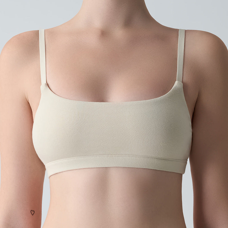 FreedomBeauty | Cotton Scoop Bralette Cotton Comfort Home Underwear Traceless Soft High Elastic Sports Bra