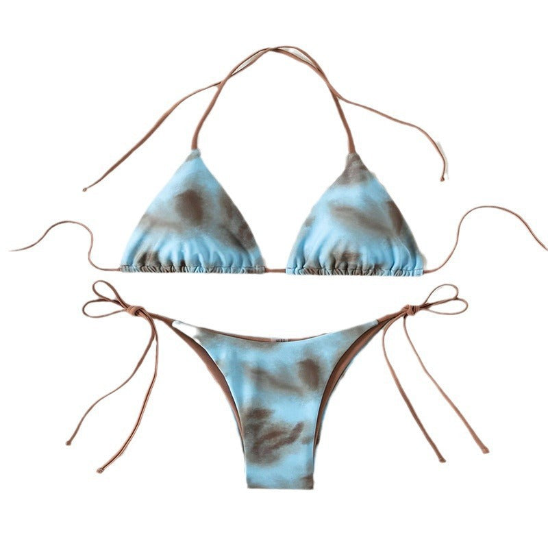 FREEDOMBEAUTY | 2025 new European and American lace-up swimsuit women's fashion sexy beach bikini hot spring swimsuit bikini