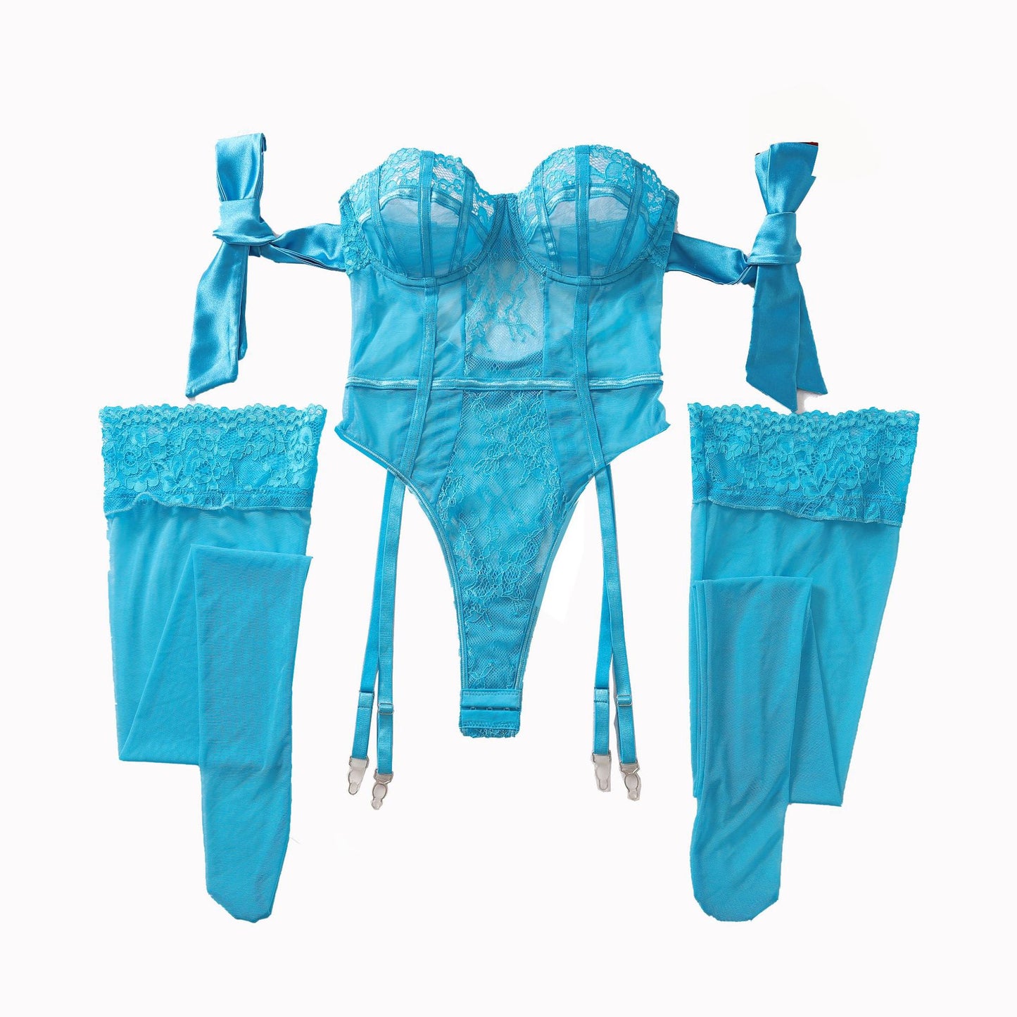 Freedombeauty | Underwear sexy lace pure desire to avoid temptation multi-color onesie with steel ring gathering underwear
