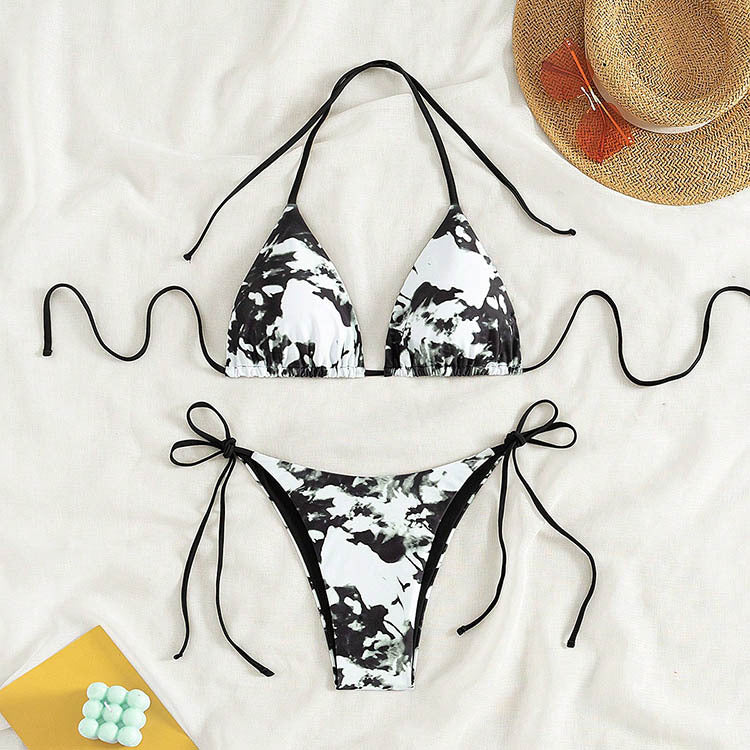 FREEDOMBEAUTY | 2025 new European and American lace-up swimsuit women's fashion sexy beach bikini hot spring swimsuit bikini