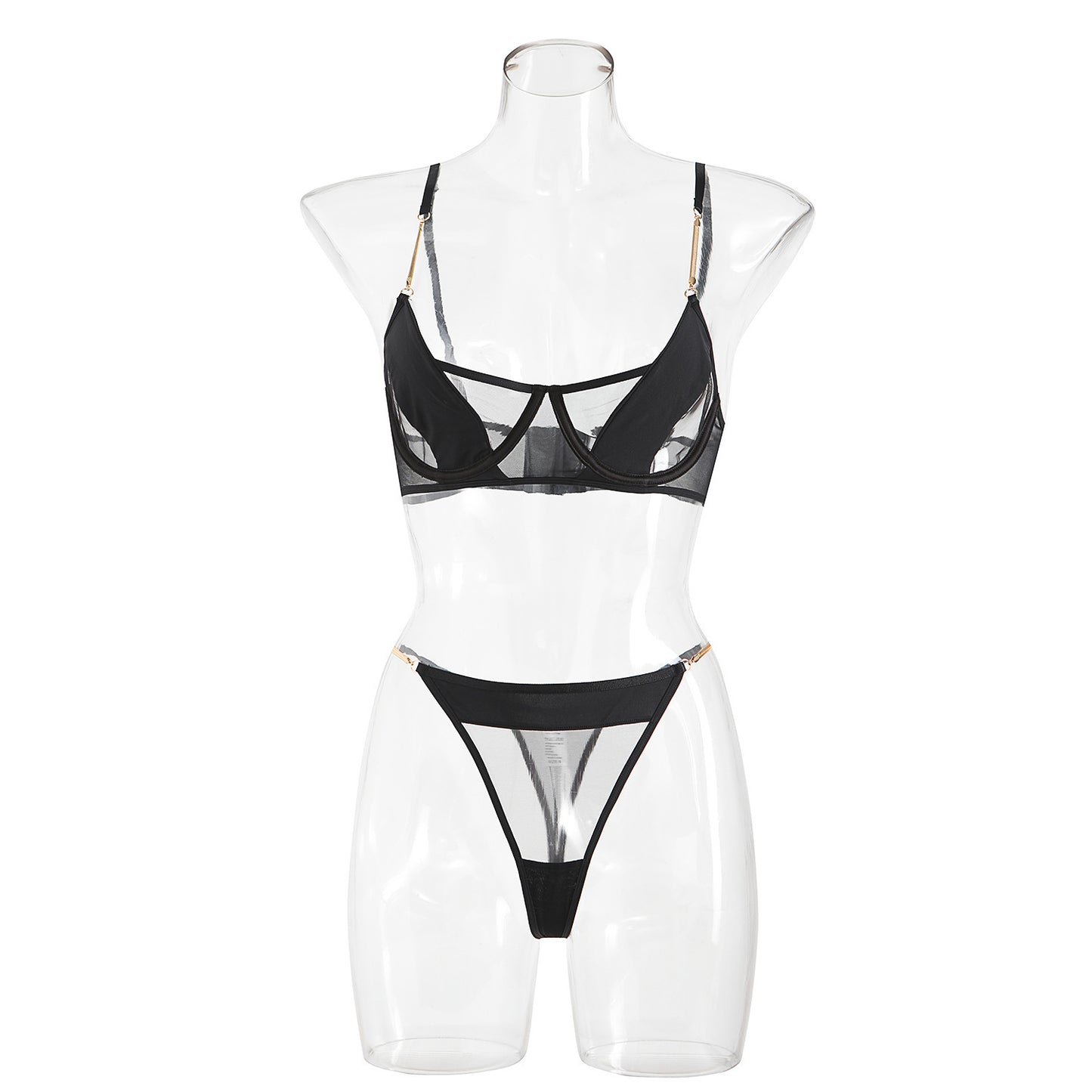 Freedombeauty | Sexy Underwear French Thin Mesh Sex Underwear Trousers Big Breasts Small Bra Set