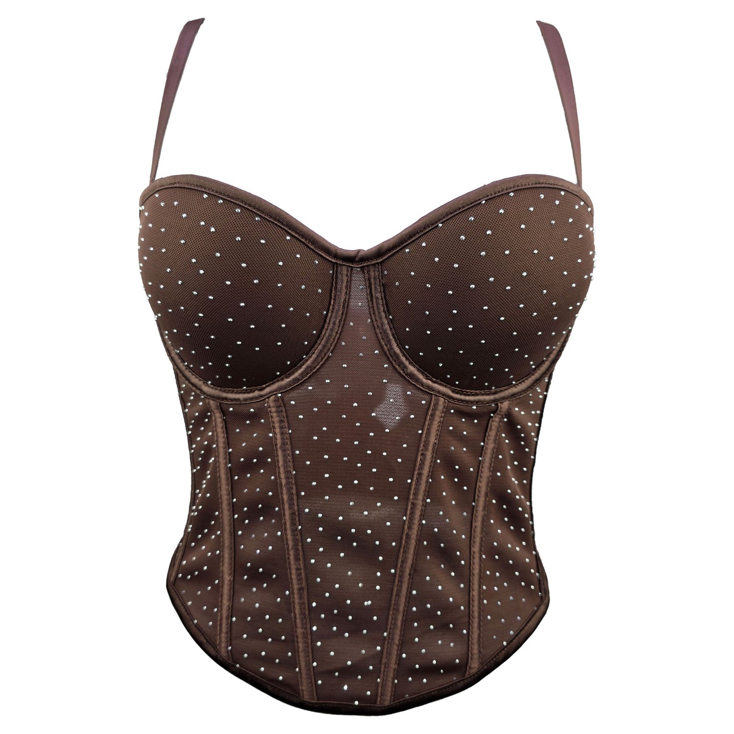 FREEDOMBEAUTY | 2025 new hot diamond fashion sexy nightclub style temperament open button slim fit Spice girl small suspender vest top tide