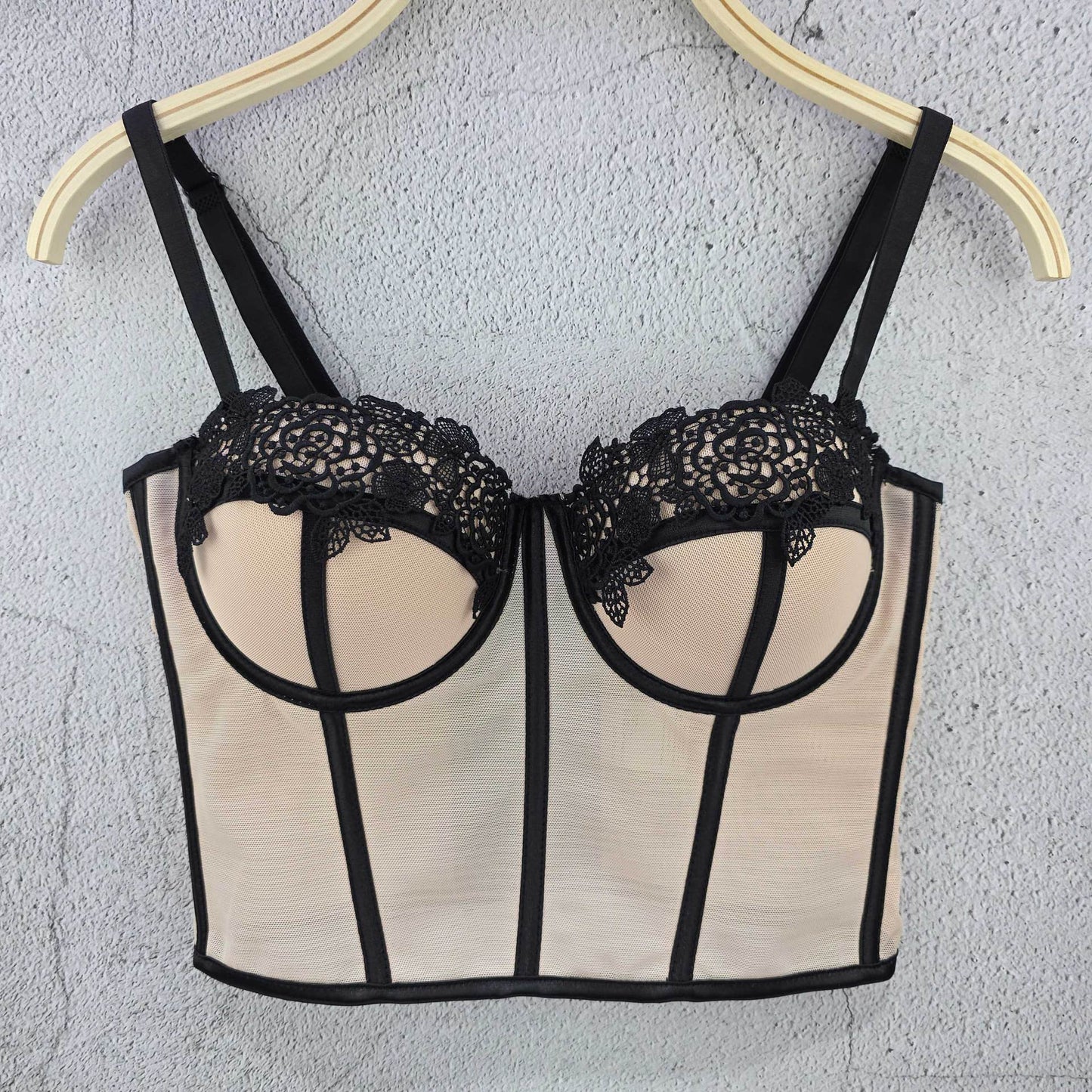 FREEDOMBEAUTY | Versatile slim-fitting new French bra, small vest, slim bra, waist closed, ultra-thin contrasting lace, pure desire bra