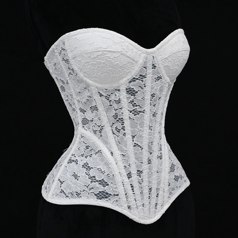 FREEDOMBEAUTY | 7026 French three-dimensional carved lace fashionable simple and versatile retro steel bra