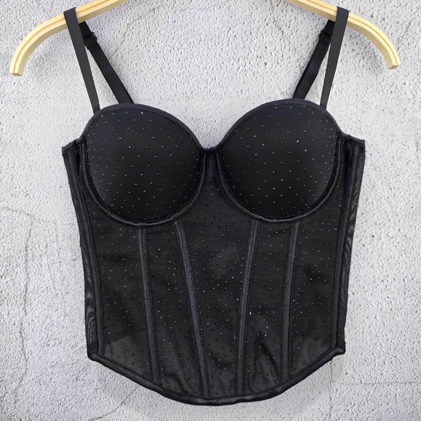 FREEDOMBEAUTY | 2025 new hot diamond fashion sexy nightclub style temperament open button slim fit Spice girl small suspender vest top tide