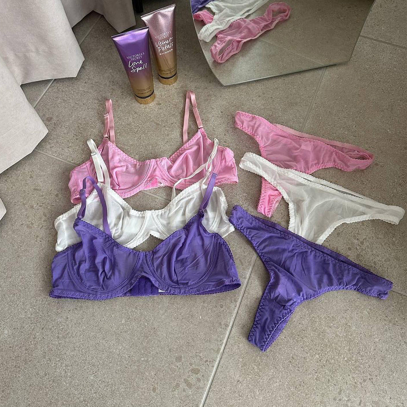 freedombeauty|Hot-selling lingerie sexy perspective 2-piece kit