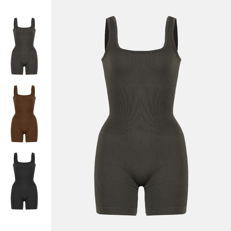 Freedombeauty | High elastic one-piece tight-fitting one-piece beauty back yoga suit seamless pilates one-piece yoga suit women 6982