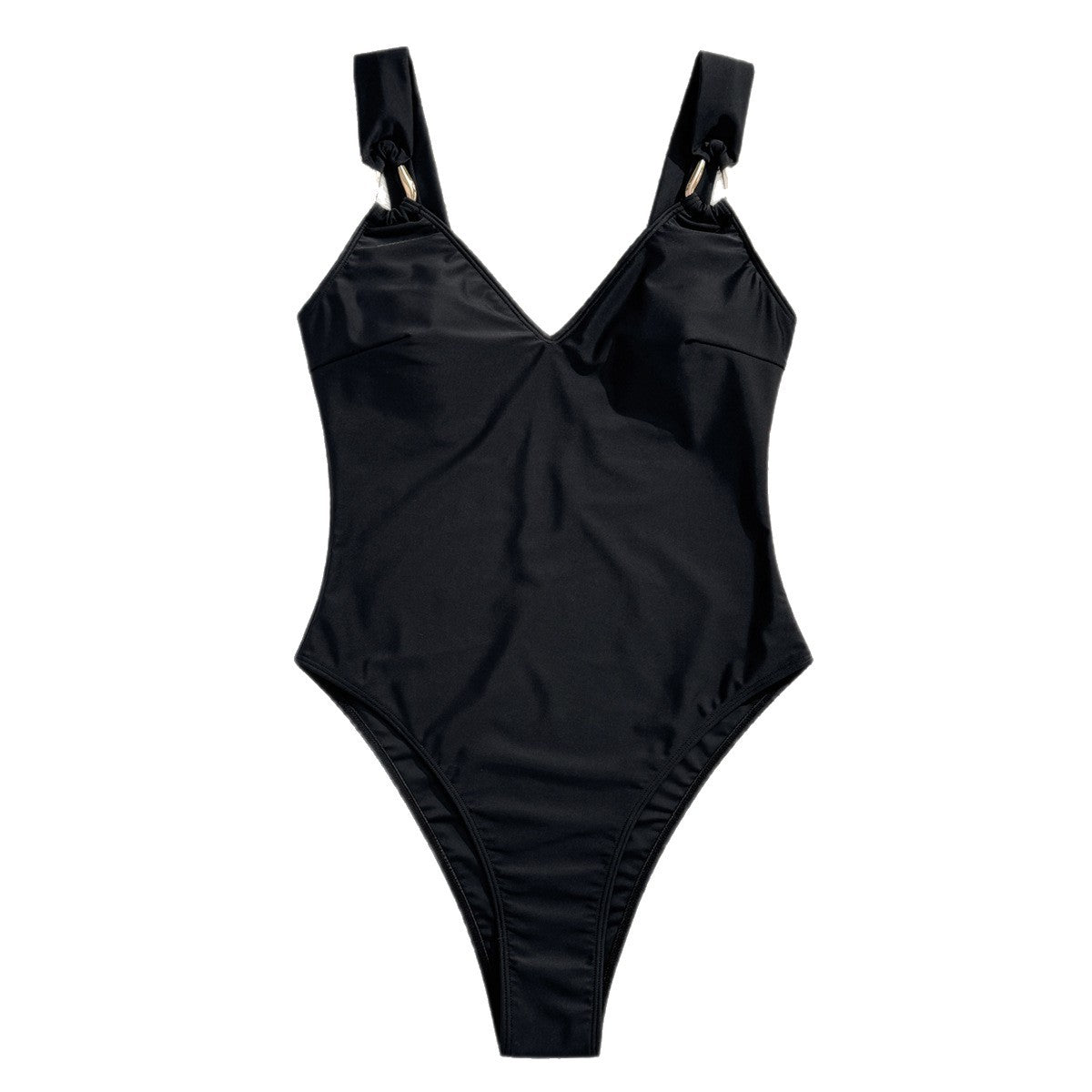 FREEDOMBEAUTY | Suspender one-piece swimsuit women's 2026 new sexy AliExpress Amazon metal element solid color swimsuit