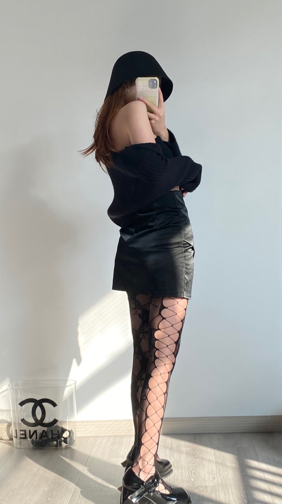 FREEDOMBEAUTY | Spring/Summer Punk Babes Wind Mesh Socks Color Sexy Side Hollow Rose Pantyhose Lace Bottom Pantyhose