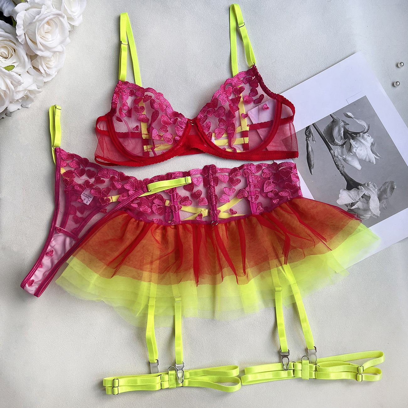freedombeauty|Heavy Industry Embroidery Splicing Straps Sex Underwear Sex Underwear Kit