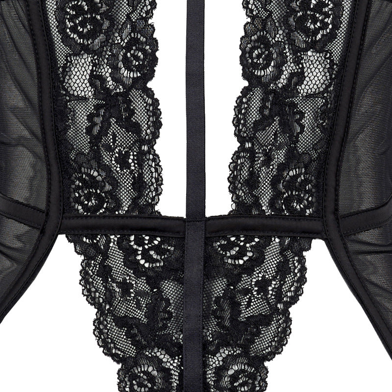 Freedombeauty | FQ2697ins Russian rim lace cutout top halter low-rise briefs sexy bra