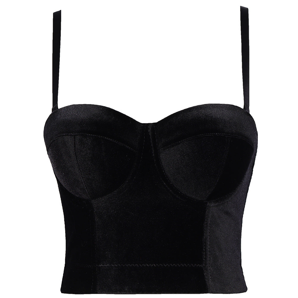 Fashion flannel tube top suspender christmas clothing women's top waist wear party bra DB1200