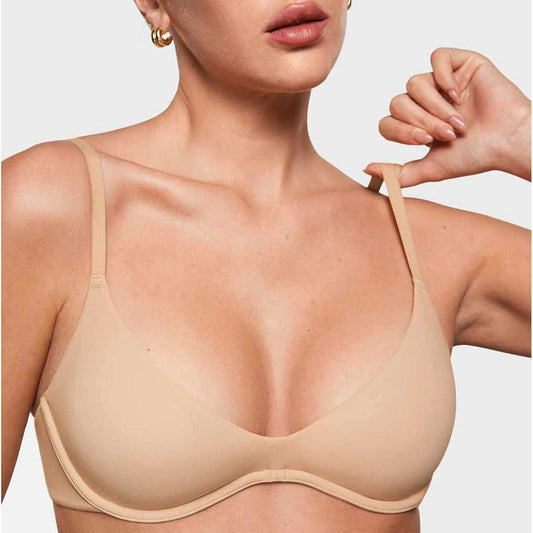 FREEDOMBEAUTY |Women's Inbarely Plus Plunge Bra - Unlined Under