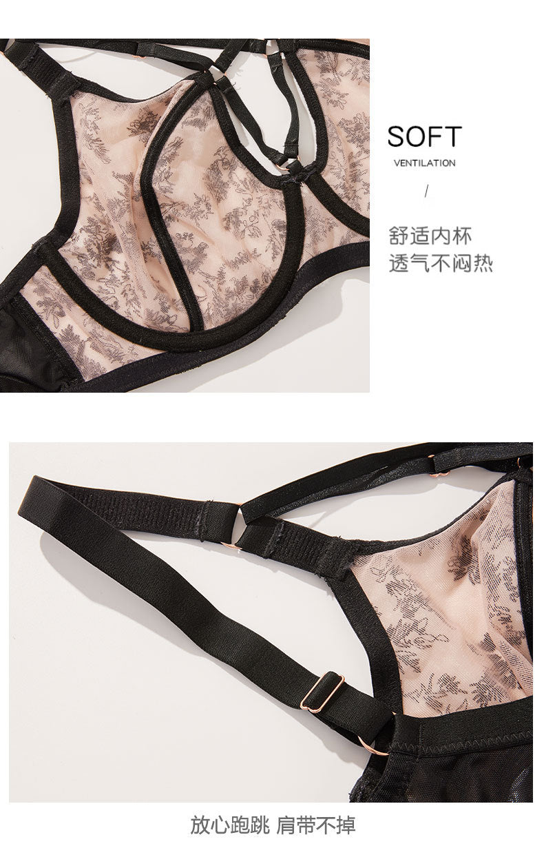 Freedombeauty | European and American large-size underwear women's big breasts show small anti-sagging gathering breathable breasts with full cup fat MM bra