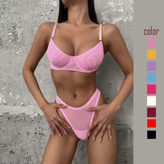 freedombeauty|Hot-selling lingerie sexy perspective 2-piece kit