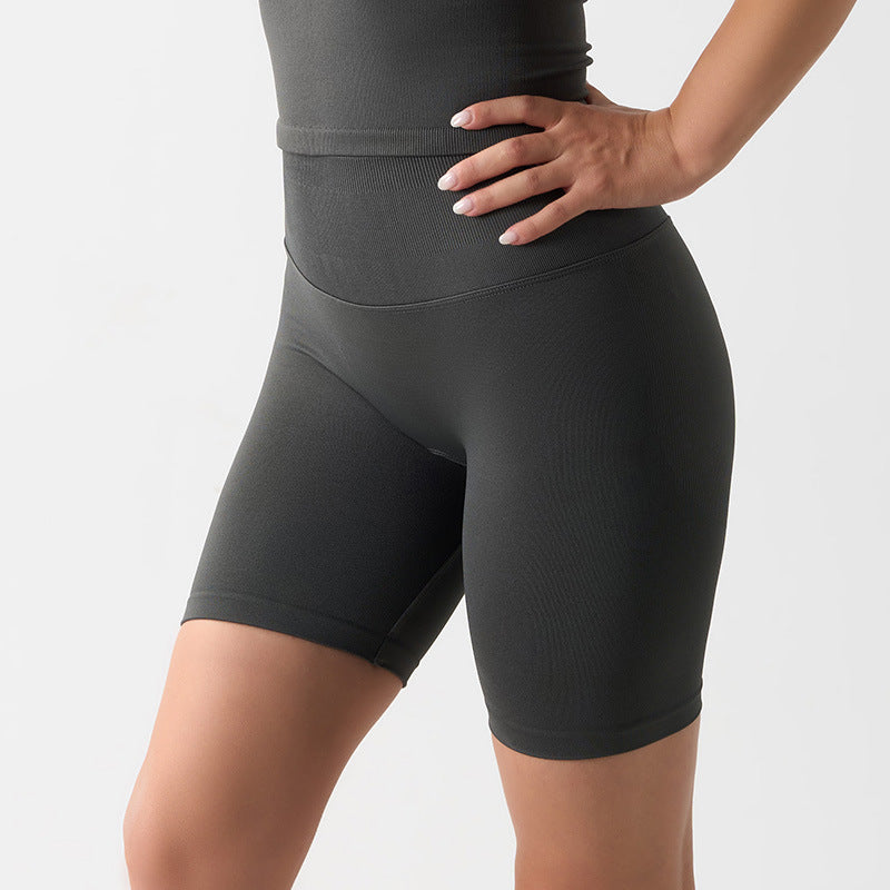 FreedomBeauty | Seamless Shorts Belly Fitness Peach Hip Lift Sports Yoga Pants High Waist Tights