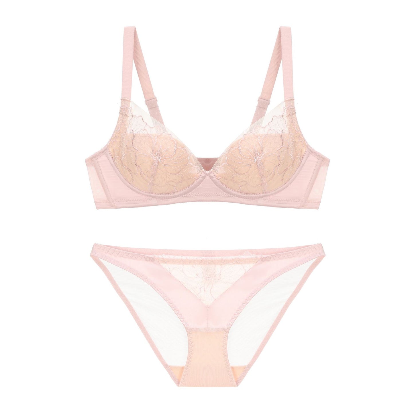 FREEDOMBEAUTY | Lace without steel ring to show the size of the chest, the upper support of the chest is gathered and closed, and the secondary breasts are adjusted. Underwear women's suit bra cover