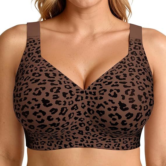 FREEDOMBEAUTY | Export Soft Support Large Bust Bra for Women, Seamless, Thin, Wireless, Push-Up Comfortable Full-Size Girl Jelly Bra