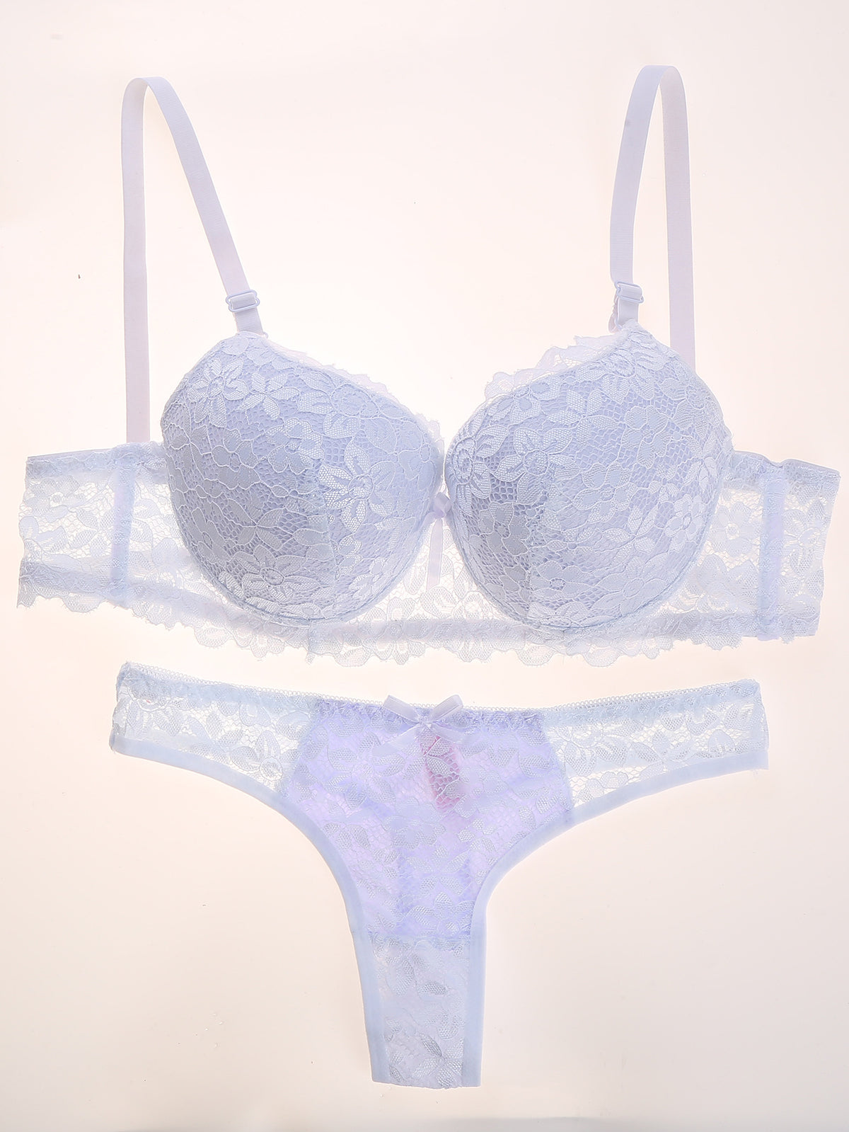 FREEDOMBEAUTY | Luxury Sexy Women's Lace Bra Set French Lace Underwear Panties Gathering Comfortable Lace Hook