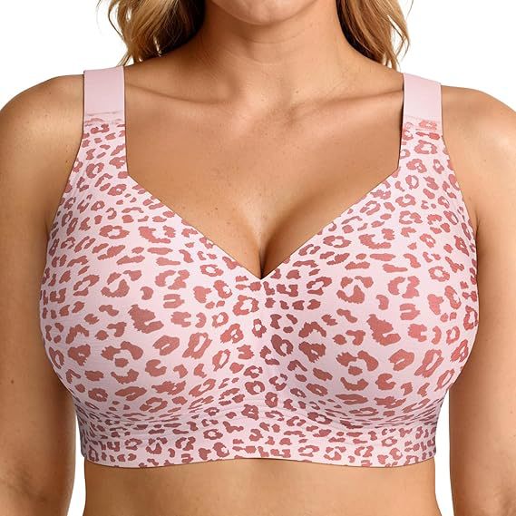 FREEDOMBEAUTY | Export Soft Support Large Bust Bra for Women, Seamless, Thin, Wireless, Push-Up Comfortable Full-Size Girl Jelly Bra