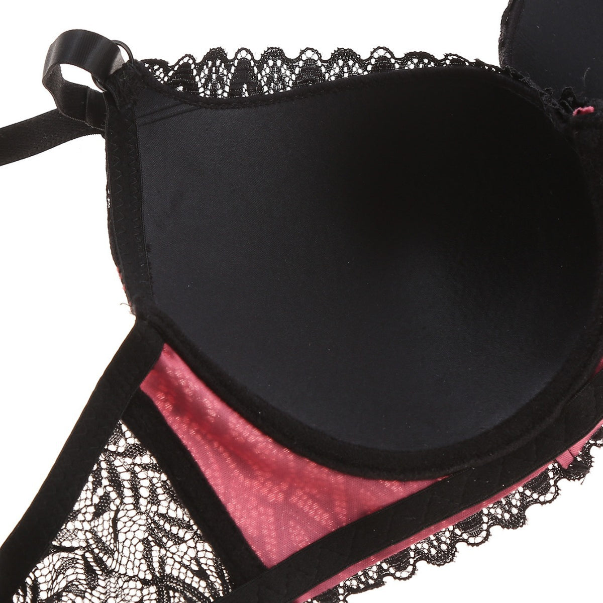 FREEDOMBEAUTY | Women's Lace Bra Set Breathable Black Contrasting Underwear Panties Breast Belt Chest Pad Thin Mold Cup Sexy Thin