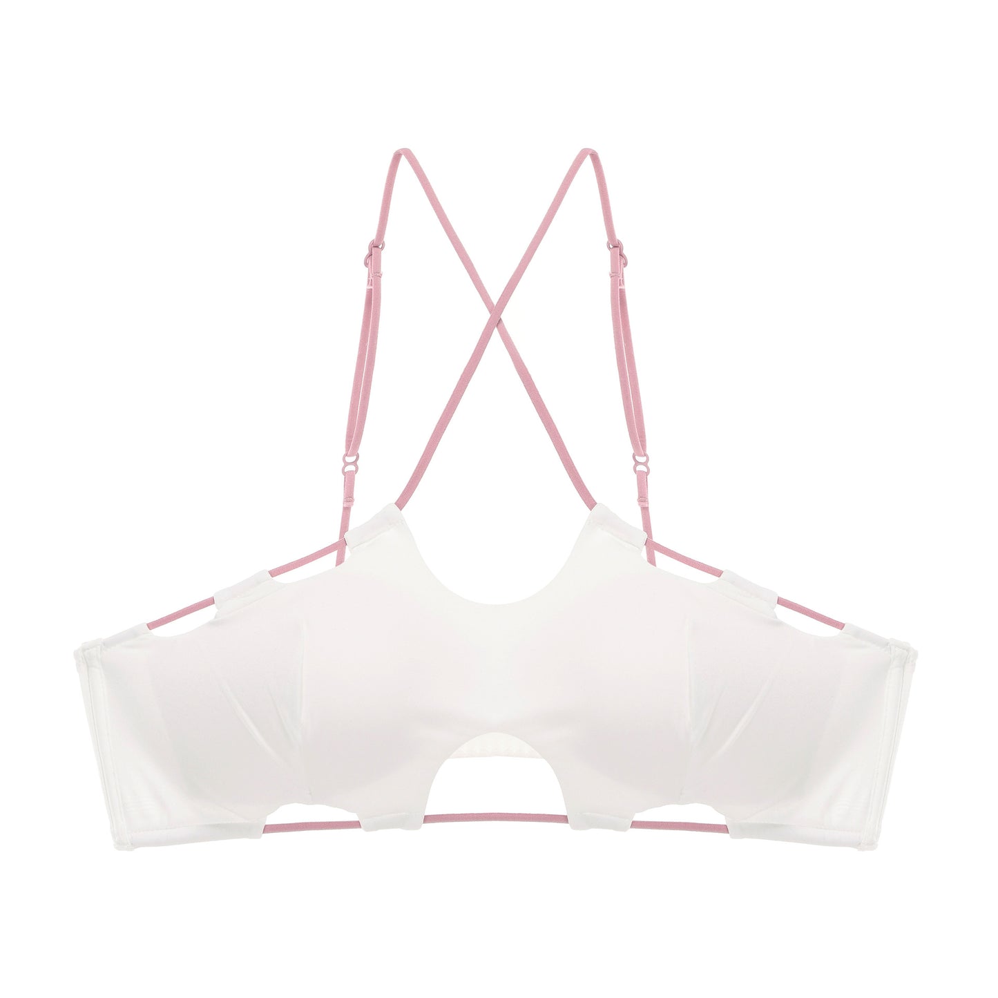 FREEDOMBEAUTY | Traceless neck cross small chest tube top underwear women's no steel ring breathable bra cover bikini swimsuit gathers thin styles