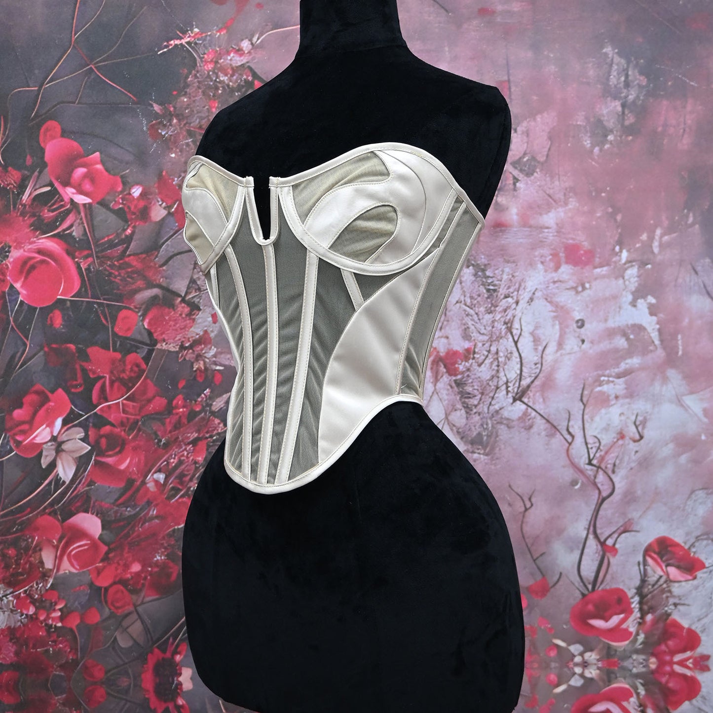 FREEDOMBEAUTY | 7033 Mesh Wedding Dress Satin 2025 New Sexy Spice Girl Back Strap Steel Bone Sculpting Girdle Belly Corset