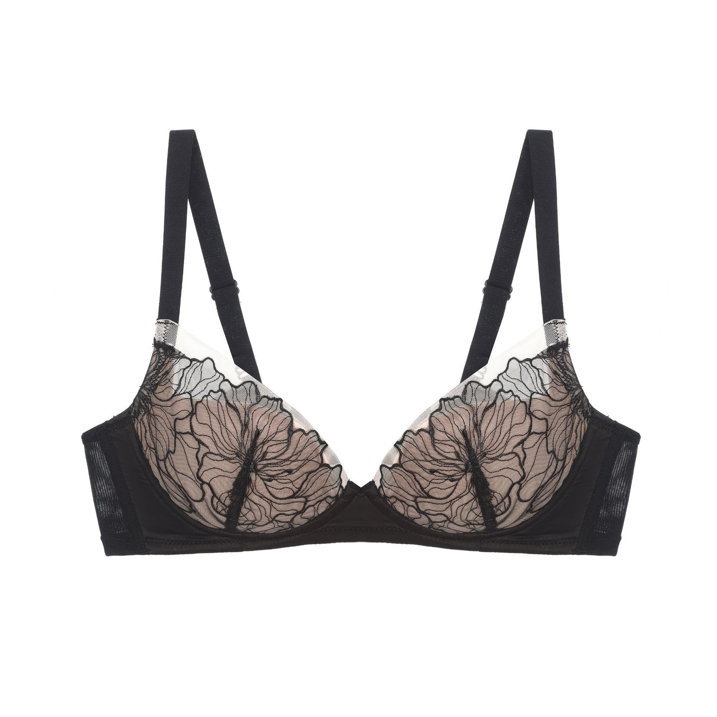 FREEDOMBEAUTY | Lace without steel ring to show the size of the chest, the upper support of the chest is gathered and closed, and the secondary breasts are adjusted. Underwear women's suit bra cover