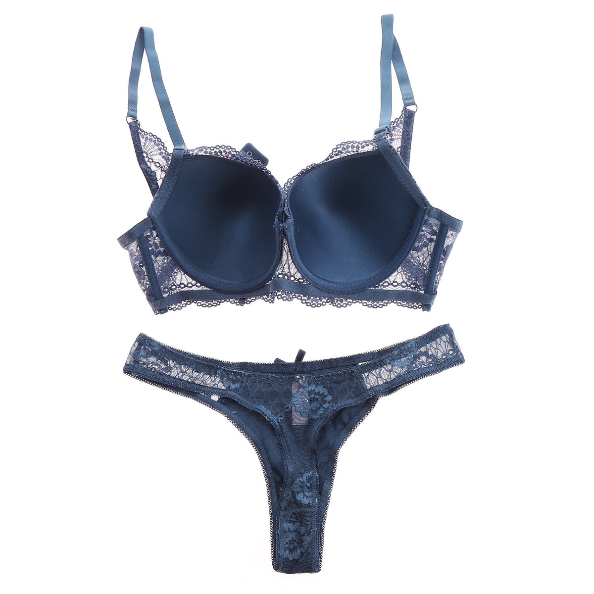 FREEDOMBEAUTY | Lace Women's Bra Set Underwear Panties Versatile Breathable Thin Cup Spring with Chest Pad Thin Ultra Thin