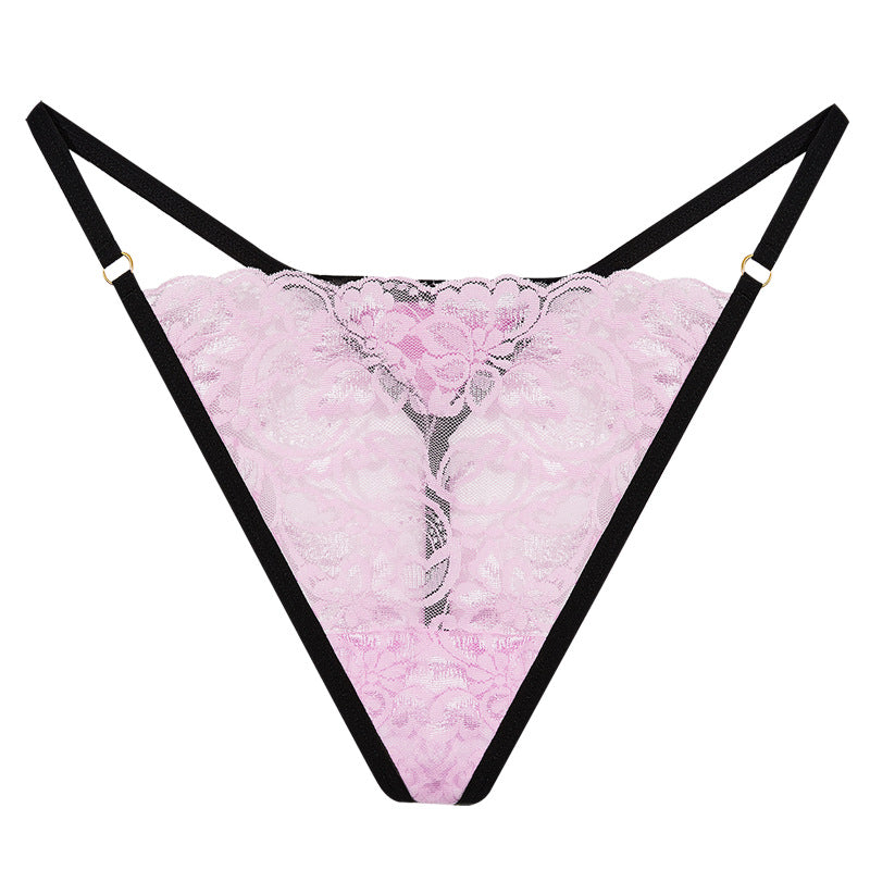 FREEDOMBEAUTY | 2025 New European and American sexy one-piece bikini classic thong T-pants women, lace thong daily wear