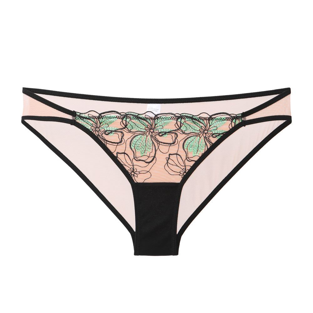 FREEDOMBEAUTY | 1/2 cup balcony cup soft comfortable breathable opaque bra panties briefs set sexy underwear