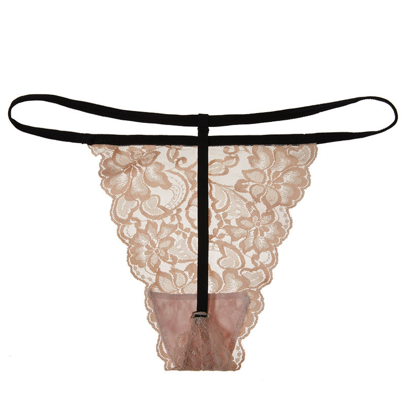 FREEDOMBEAUTY | 2025 New European and American sexy one-piece bikini classic thong T-pants women, lace thong daily wear