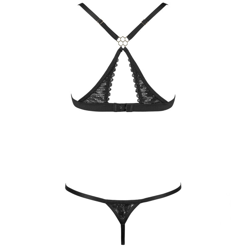 FREEDOMBEAUTY | FQ2850 Sandwich Triangle Cup Honeycomb Cotton Cup Beautiful Back No Steel Rim Thin Cotton Cup Comfortable Bra Big Breast Small