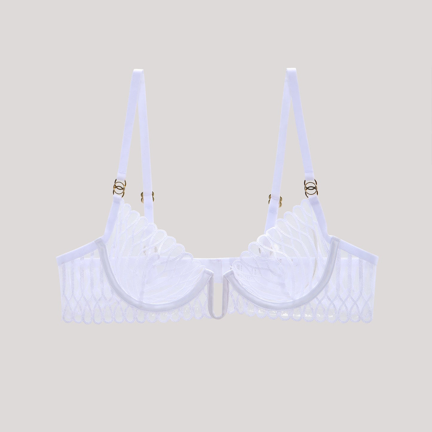 FREEDOMBEAUTY | Shellfish lace elegance temperament deep U steel rim natural shaping sexy French underwear bra panties French underwear